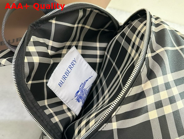 Burberry Check Backpack in Black and Calico Replica