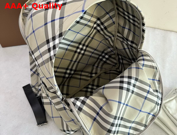 Burberry Check Backpack in Lichen Replica