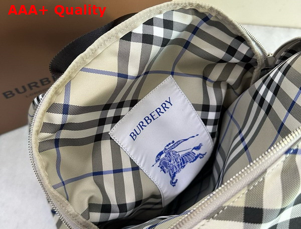 Burberry Check Backpack in Lichen Replica