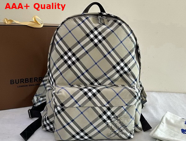 Burberry Check Backpack in Lichen Replica