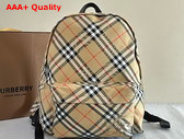 Burberry Check Backpack in Sand Replica