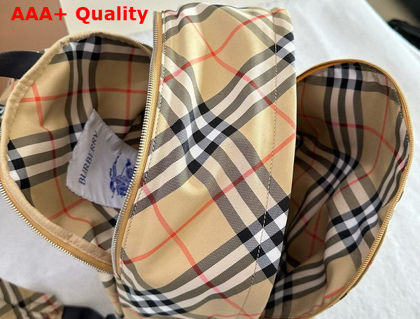 Burberry Check Backpack in Sand Replica