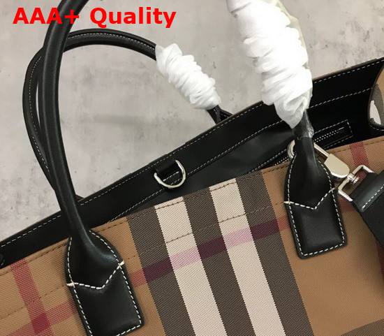 Burberry Check Cotton Tote Birch Brown Replica