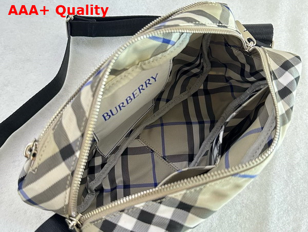 Burberry Check Crossbody Bag in Lichen Replica