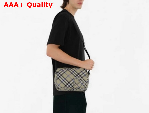 Burberry Check Crossbody Bag in Lichen Replica