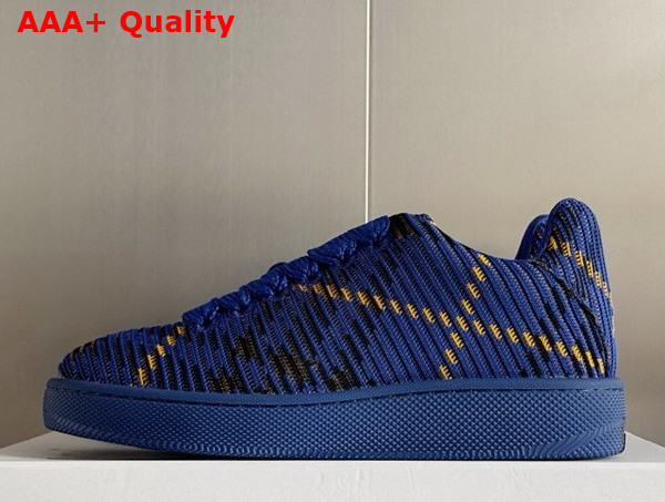 Burberry Check Knit Box Sneakers in Bright Navy for Men Replica