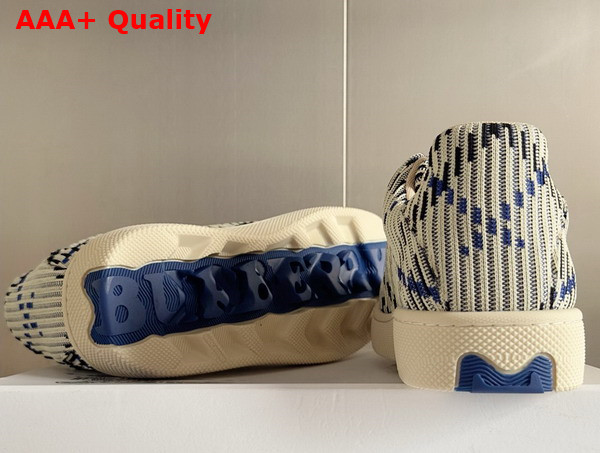 Burberry Check Knit Box Sneakers in Lichen Replica