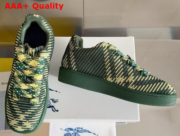 Burberry Check Knit Box Sneakers in Primrose for Men Replica