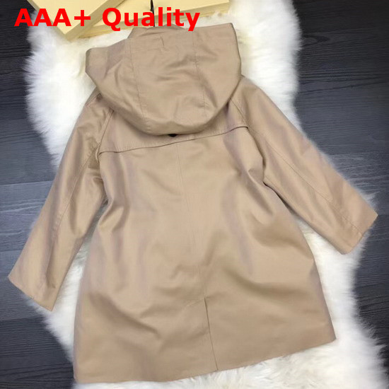 Burberry Detachable Hood Showerproof Cotton Swing Coat Honey Replica