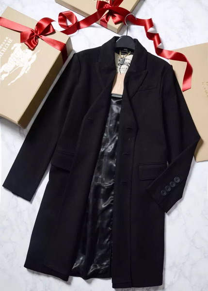 Burberry Double Breasted Tailored Cashmere Coat in Black for Sale