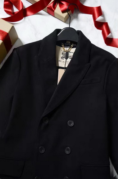 Burberry Double Breasted Tailored Cashmere Coat in Black for Sale