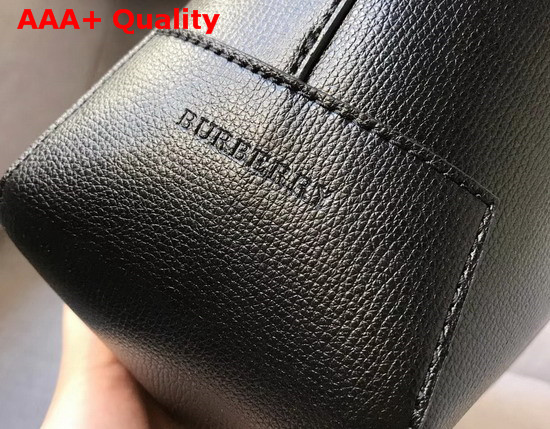 Burberry Embossed Monogram Motif Leather Tote in Black Replica