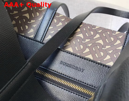 Burberry Embossed Monogram Motif Leather Tote in Black Replica