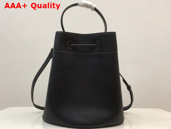 Burberry Grainy Leather Small TB Bucket Bag in Black Replica