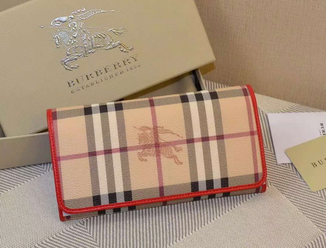 Burberry Horseferry Check And Leather Continental Wallet Orange for Sale