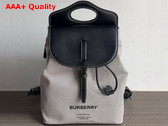 Burberry Horseferry Print Canvas and Leather Pocket Backpack Black Grey Replica