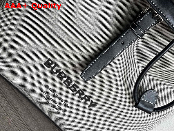 Burberry Horseferry Print Canvas and Leather Pocket Backpack Black Grey Replica