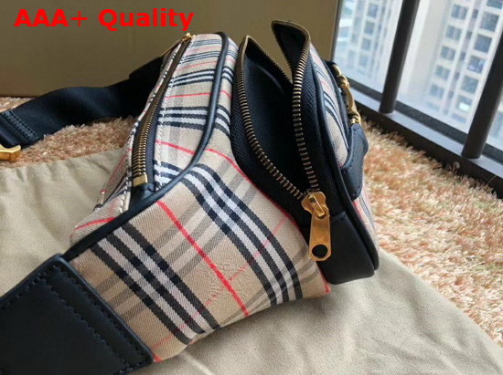 Burberry Large 1983 Check Link Bum Bag Black Replica