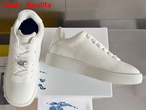 Burberry Leather Box Sneakers in White Replica