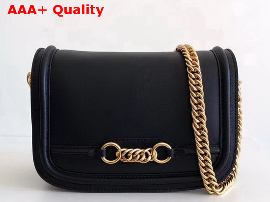 Burberry Leather Link Bag in Black Calf Leather Replica