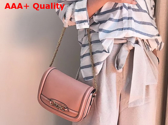 Burberry Leather Link Bag in Peach Calf Leather Replica