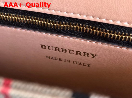 Burberry Leather Link Bag in Peach Calf Leather Replica