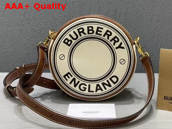 Burberry Logo Graphic Canvas and Leather Louise Bag Natural Replica