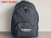 Burberry Logo Print Nylon Backpack in Black Replica