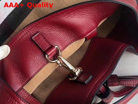 Burberry Medium Ashby in Canvas Check and Leather Cinnamon Red Replica