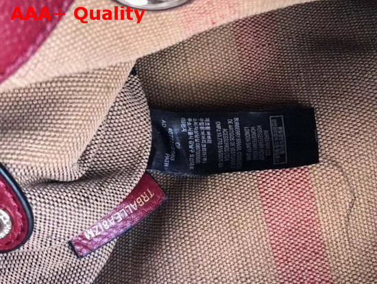 Burberry Medium Ashby in Canvas Check and Leather Cinnamon Red Replica