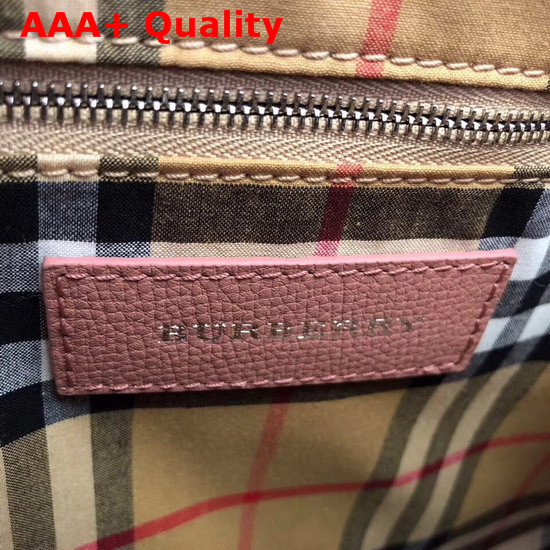 Burberry Medium Banner in Two Tone Leather Dusty Rose and Deep Claret Replica