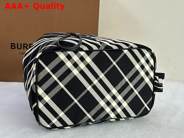 Burberry Medium Check Bucket Bag Black and Calico Replica