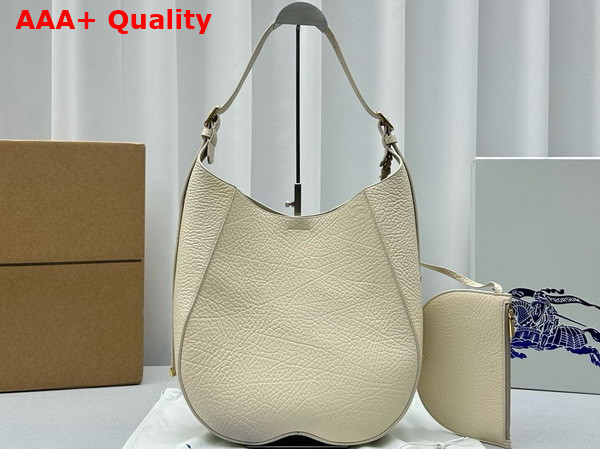 Burberry Medium Chess Shoulder Bag in Pearl Full Grain Calf Leather Replica