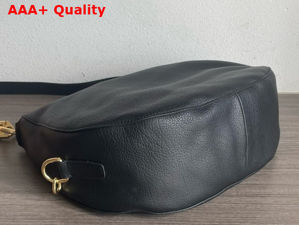 Burberry Medium Knight Bag in Black Grainy Calf Leather Replica