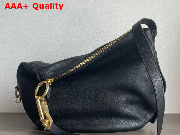 Burberry Medium Knight Bag in Black Grainy Calf Leather Replica