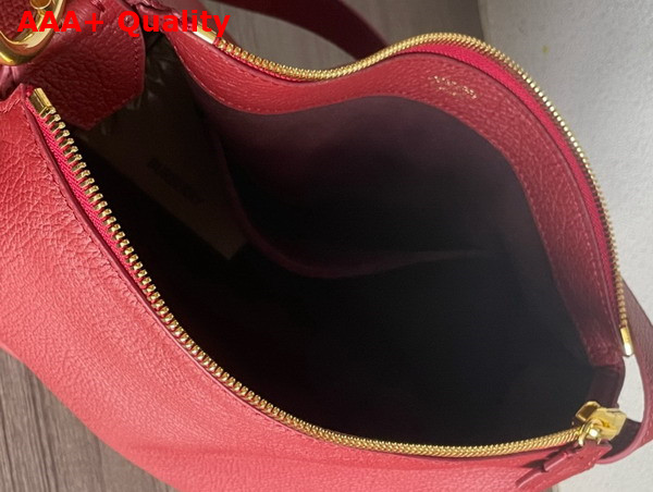 Burberry Medium Knight Bag in Ruby Grainy Calf Leather Replica