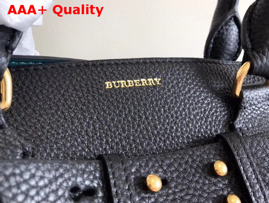 Burberry Medium Leather Belt Bag Black Calf Leather Replica