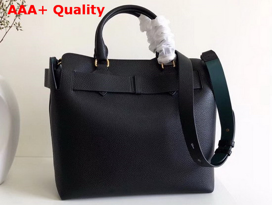 Burberry Medium Leather Belt Bag Black Calf Leather Replica