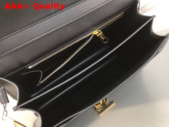 Burberry Medium Leather TB Bag in Black Calf Leather Replica