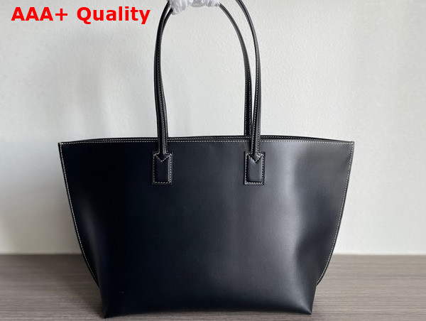 Burberry Medium Monogram Motif Leather Tote in Black Replica