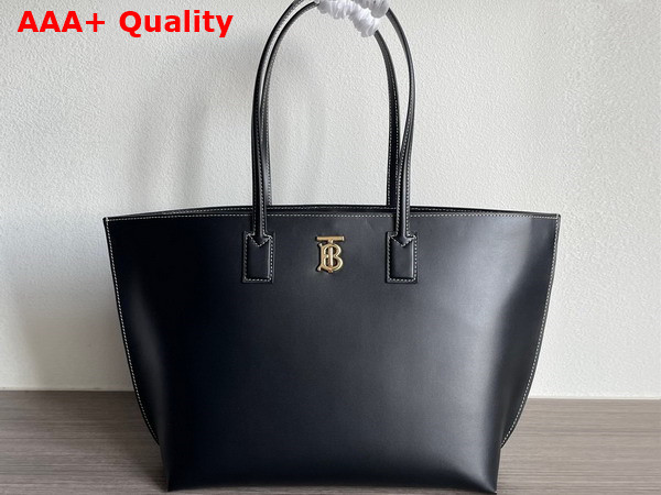 Burberry Medium Monogram Motif Leather Tote in Black Replica