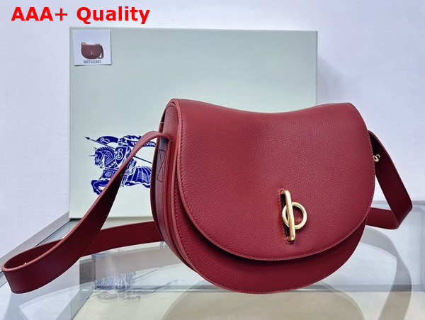 Burberry Medium Rocking Horse Bag in Ruby Grainy Leather Replica