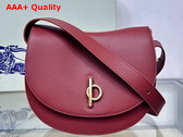 Burberry Medium Rocking Horse Bag in Ruby Grainy Leather Replica