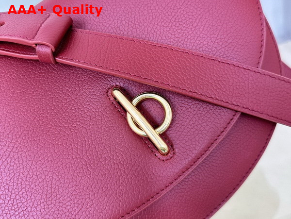 Burberry Medium Rocking Horse Bag in Ruby Grainy Leather Replica