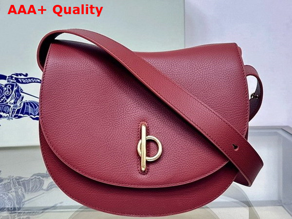 Burberry Medium Rocking Horse Bag in Ruby Grainy Leather Replica