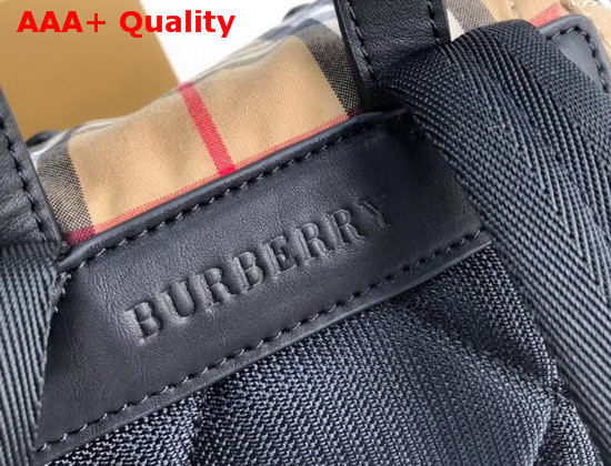 Burberry Medium Rucksack in Icon Stripe Nylon Archive Beige Replica