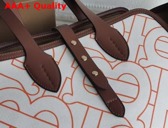 Burberry Medium Soft Cotton Canvas Belt Bag Natural Orange Replica