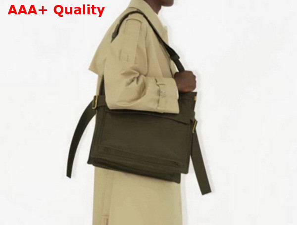 Burberry Medium Trench Tote in Olive Replica