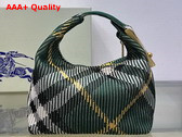 Burberry Mini Peg Duffle Bag in Ivy Knitted Burberry Check Replica