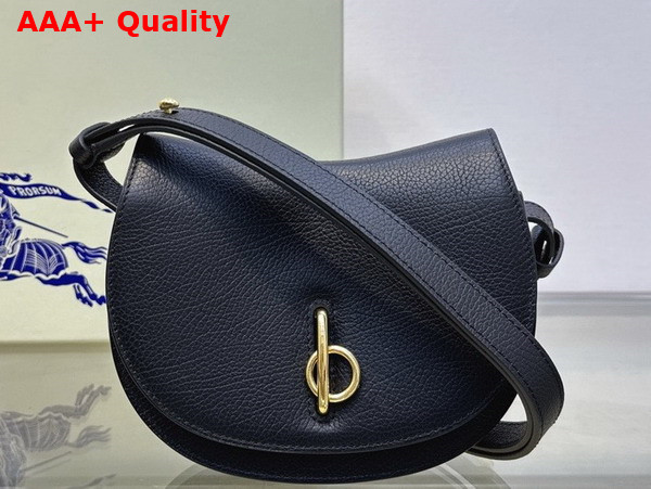 Burberry Mini Rocking Horse Bag in Black Grainy Calf Leather Replica